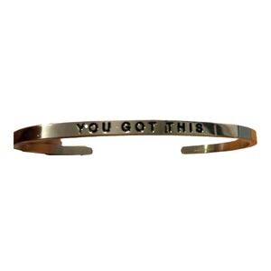 You Got This Mantra Bracelet From Mantraband OS Cuff Bangle Silver Engraved
